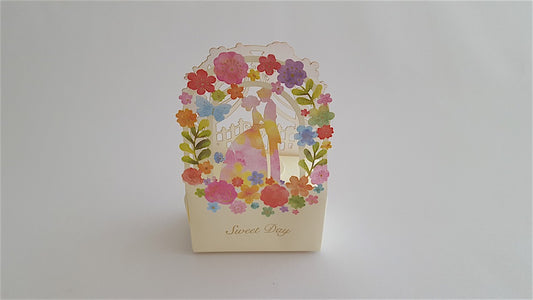 Wedding Invitation - Colourful Floral Man and Woman box