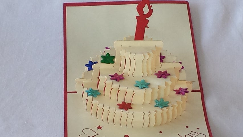 One Candle Metallic Stars Cake